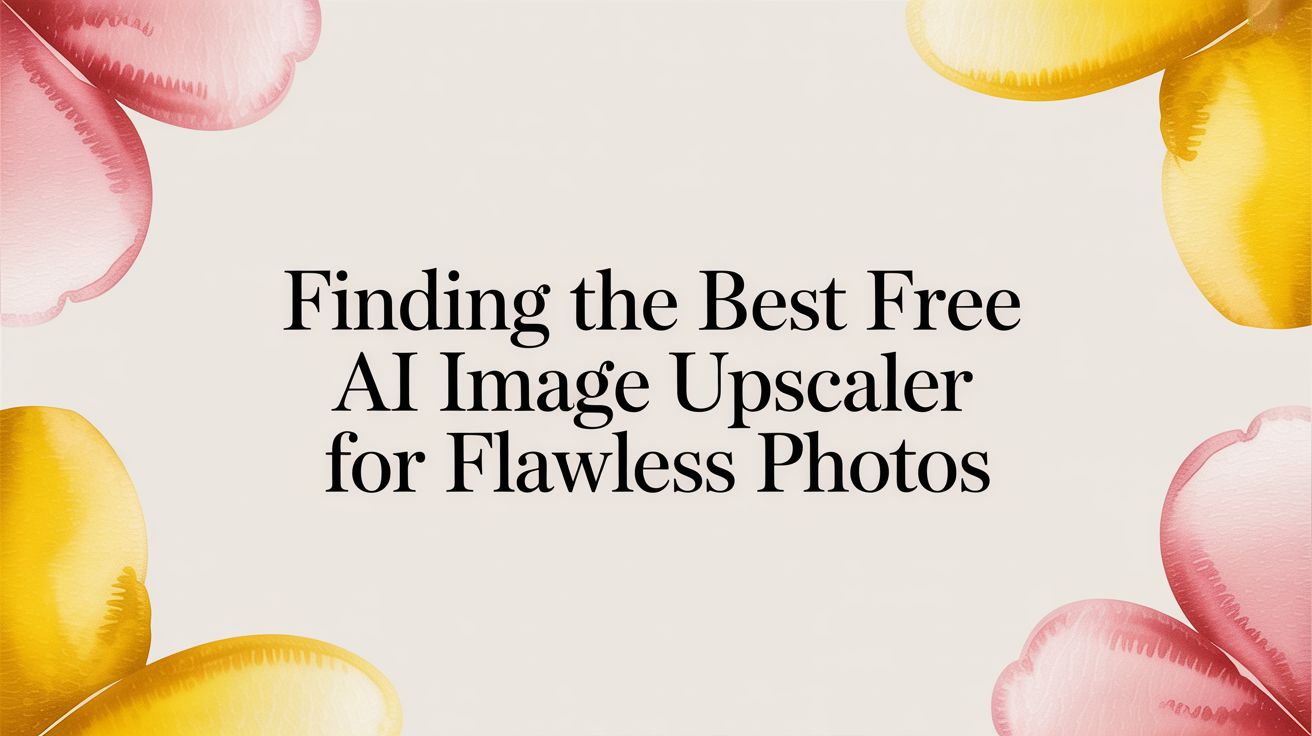 Finding the Best Free AI Image Upscaler for Flawless Photos