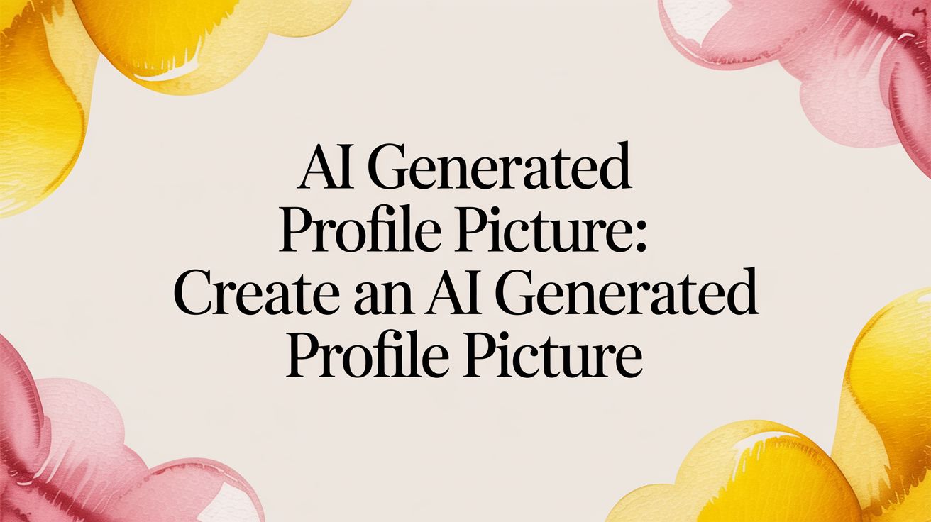 Ai Generated Profile Picture: Create an ai generated profile picture