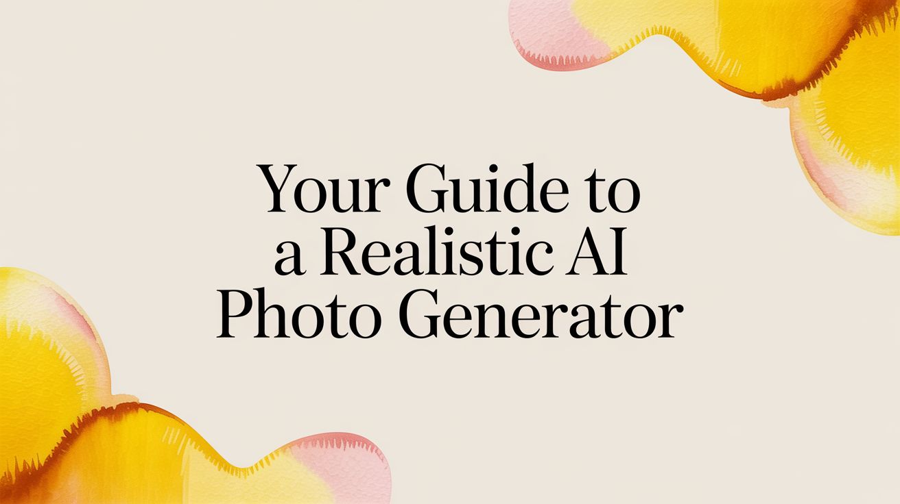 Your Guide to a Realistic AI Photo Generator