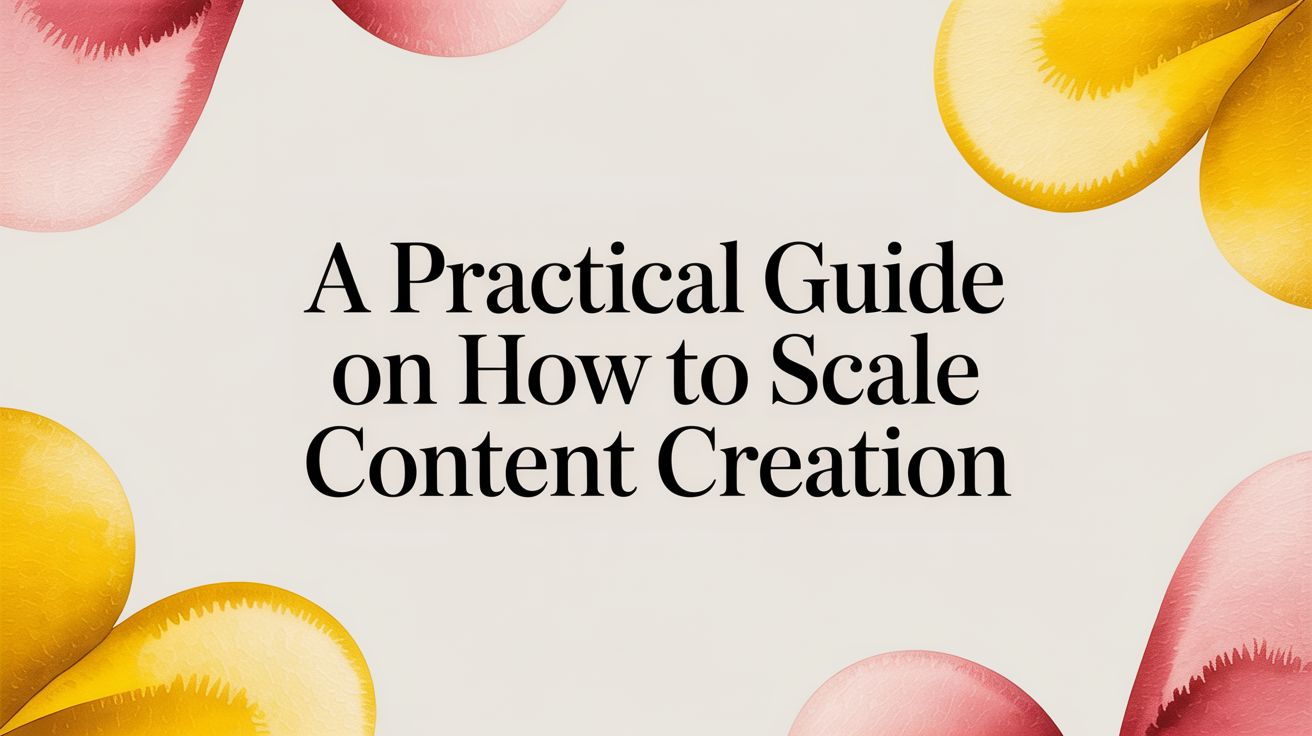 A Practical Guide on How to Scale Content Creation