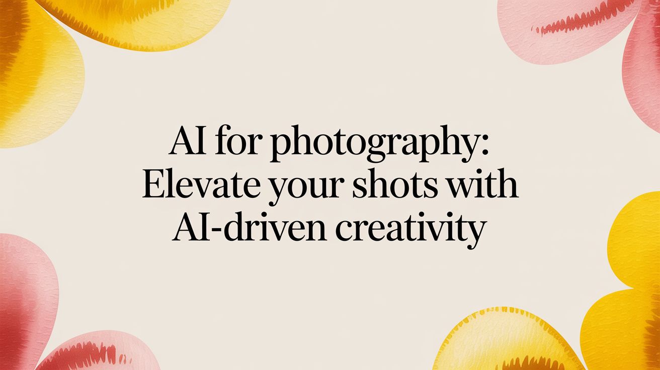 Ai for photography: Elevate Your Shots with AI-Driven Creativity