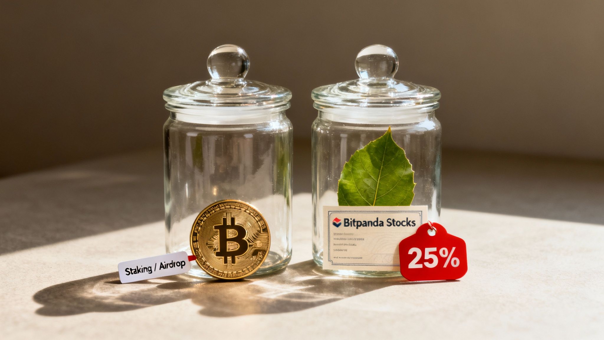 Staking Airdrops und Bitpanda Stocks
