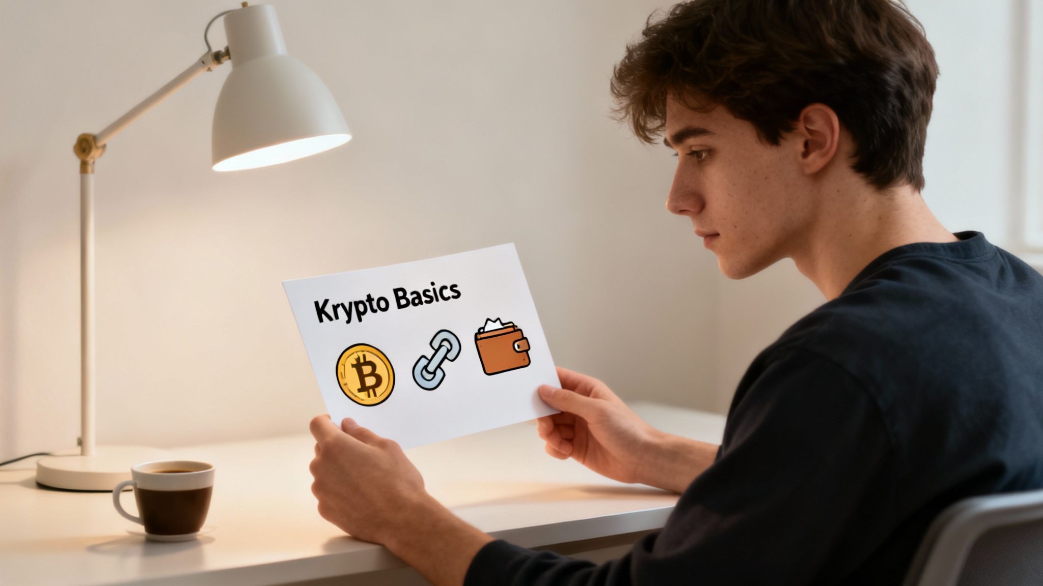 Person analysiert Kryptowährungsgrafiken auf einem Bildschirm