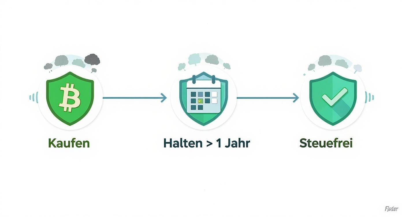 Infographic about bitpanda steuern deutschland