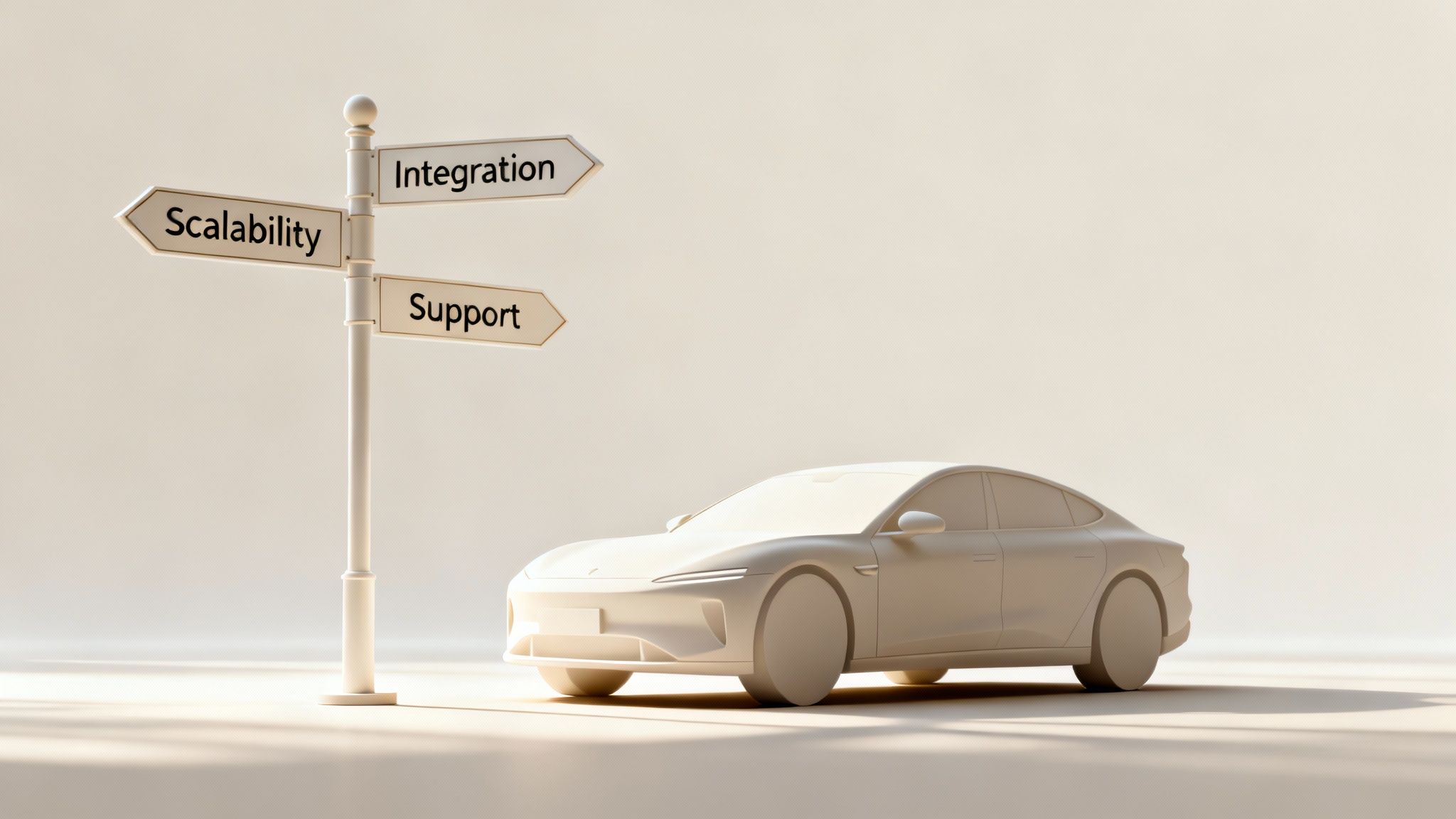 A professional showing a dealership manager a vehicle report on a tablet, illustrating a smooth software implementation process.
