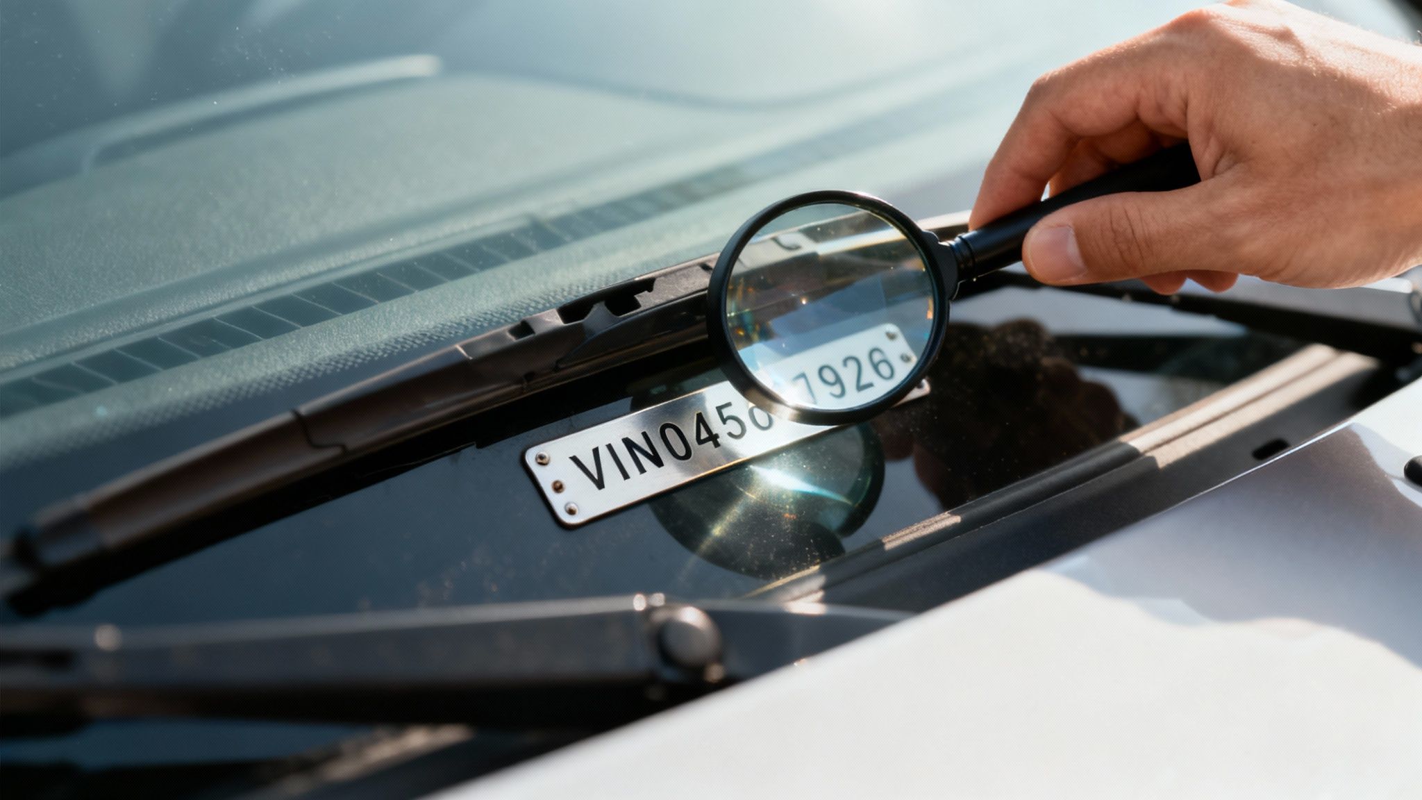 A mechanic inspecting a car's engine, symbolizing a thorough vehicle check.