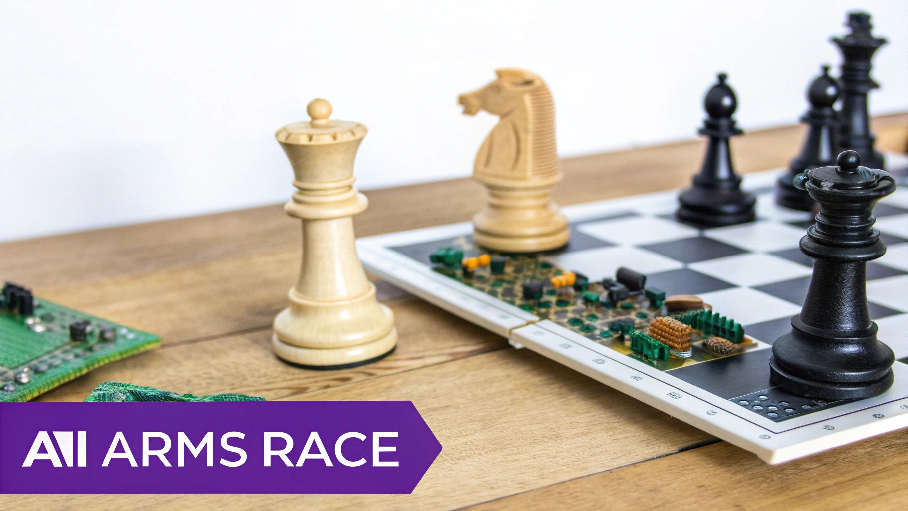 A stylized image showing a magnifying glass analyzing the complex, glowing circuits of a neural network, representing AI image detection.