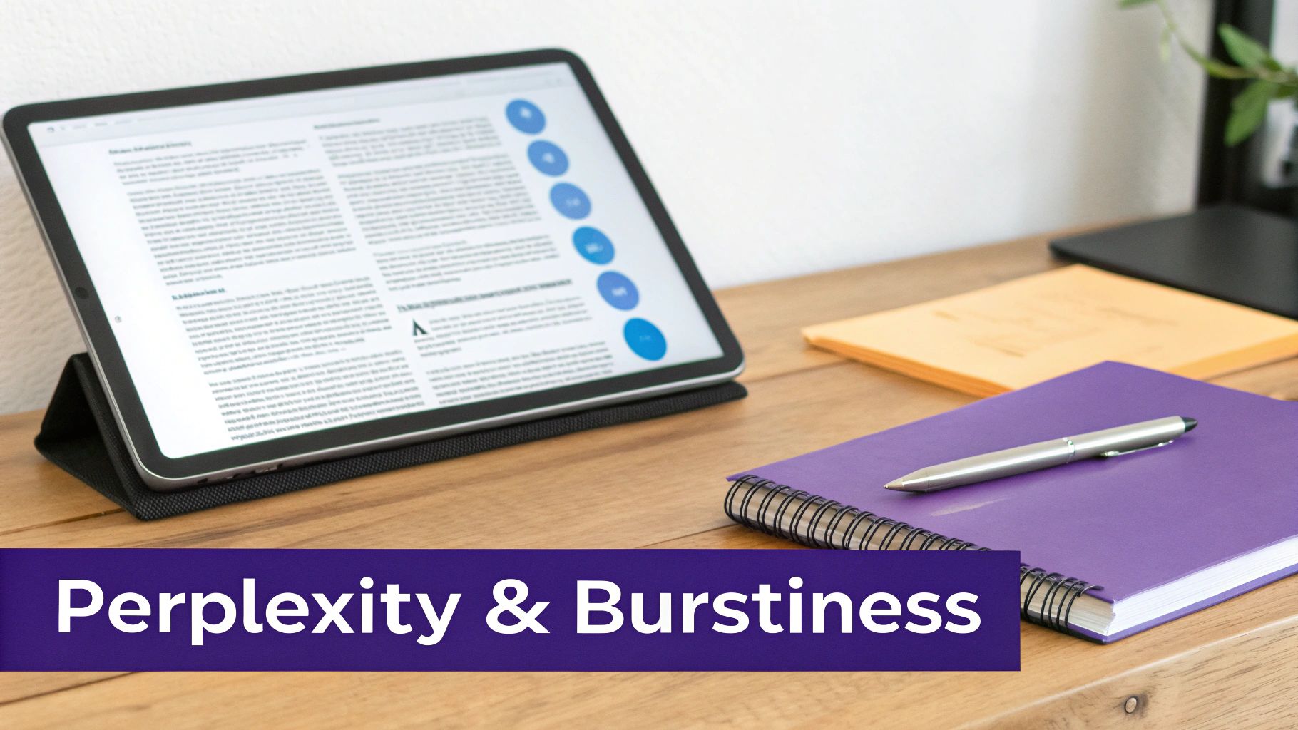 Magnifying glass over a digital text, symbolizing the act of tracing content back to its AI source.