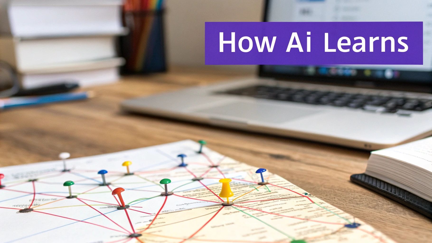 A stylized brain made of interconnected nodes, illustrating the concept of neural networks and machine learning.