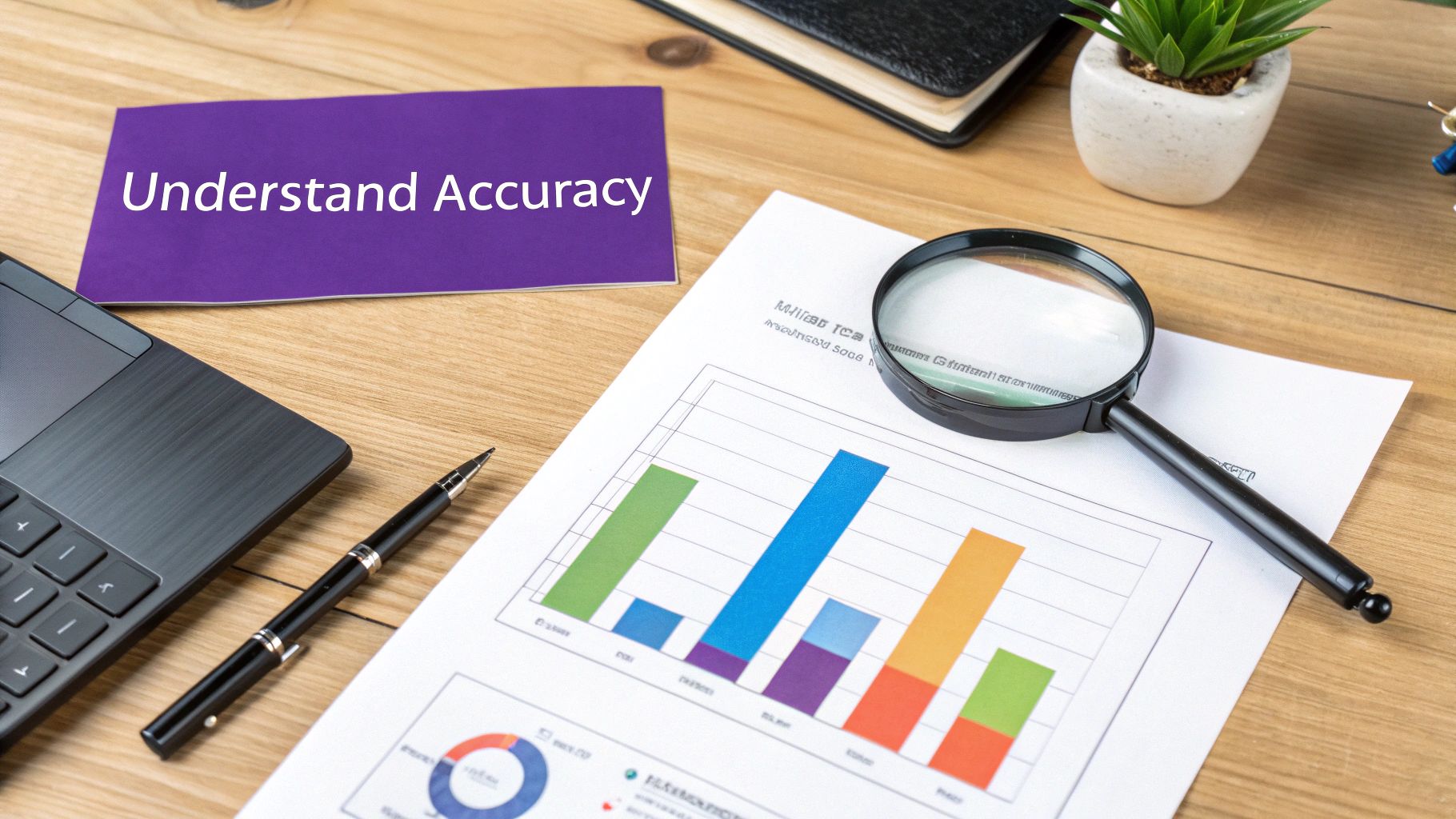 A graph showing fluctuating accuracy percentages for AI detection to illustrate the concept of interpreting results.