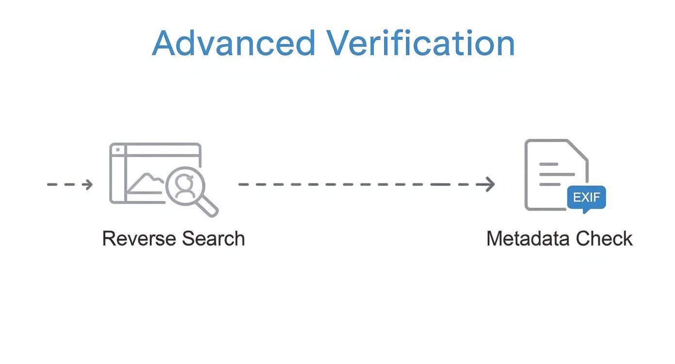 Infographic about how to detect ai generated images