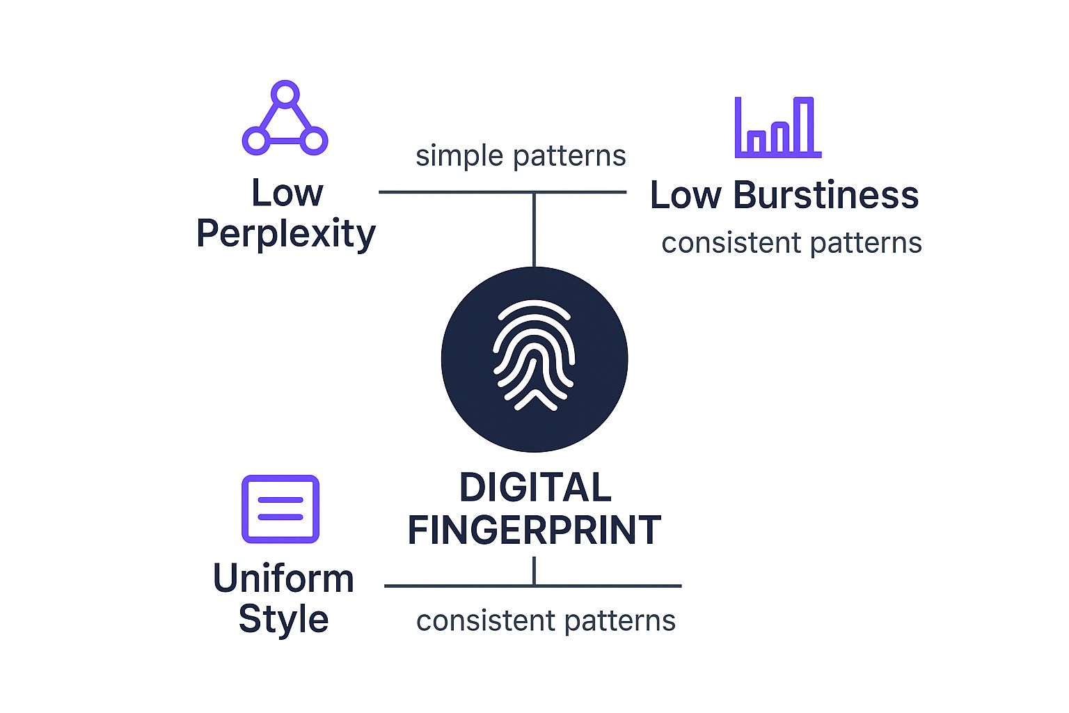 Infographic about what do ai detectors look for
