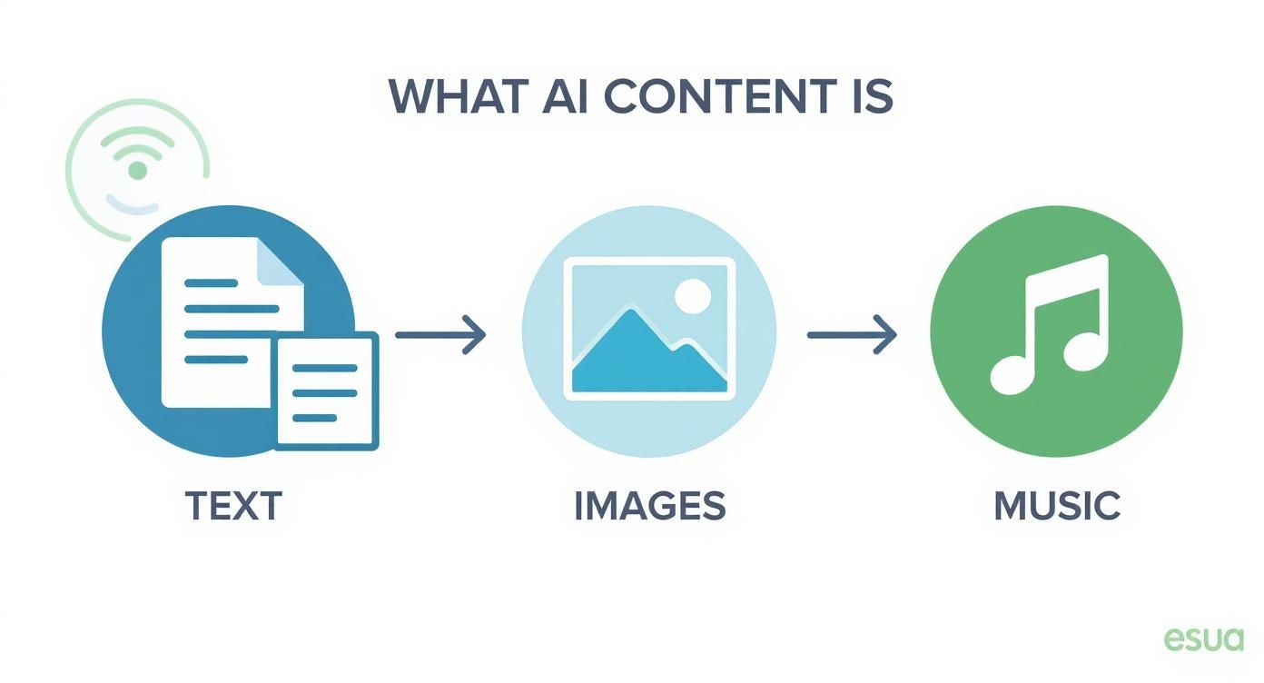Infographic about what is ai-generated content