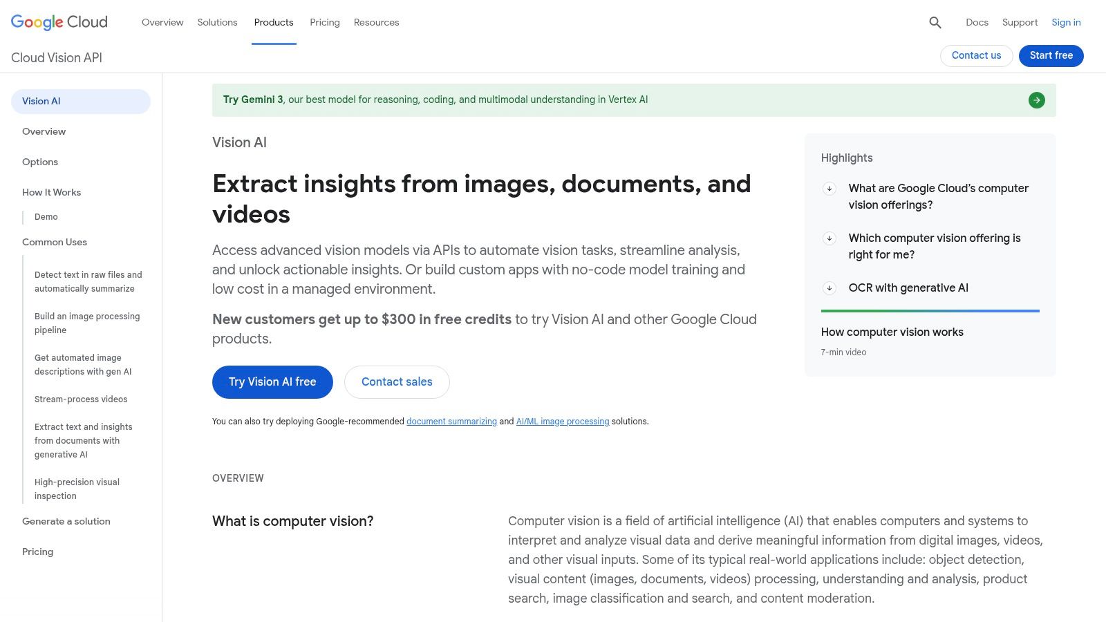 Google Cloud Vision AI