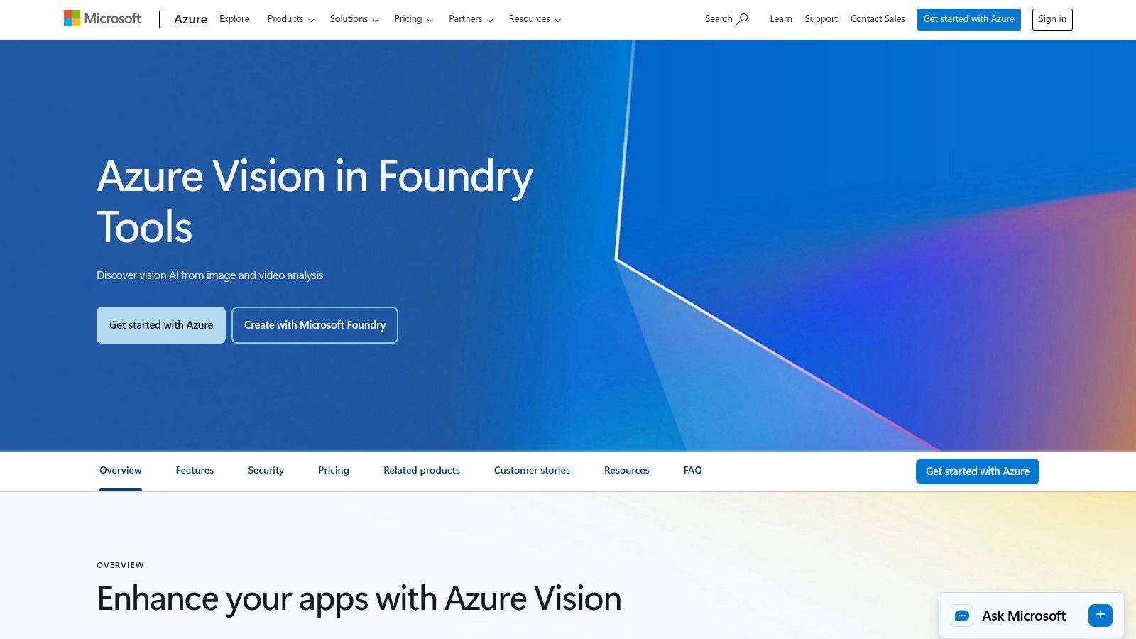 Microsoft Azure AI Vision & Custom Vision