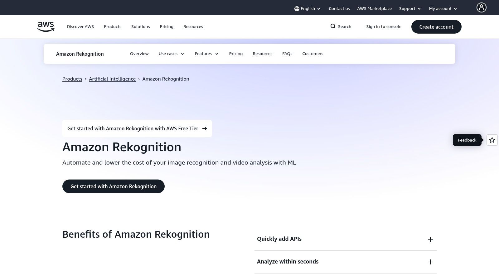 Amazon Rekognition (AWS)
