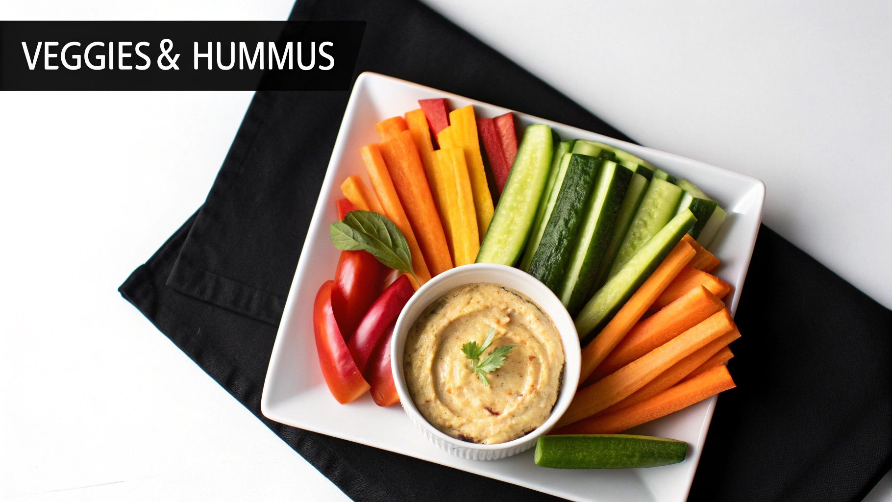 Vegetable Sticks with Hummus