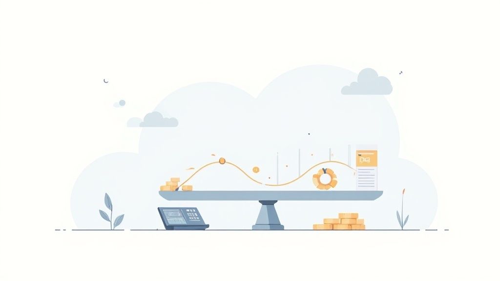 Chart showing a breakdown of cloud costs and TCO analysis
