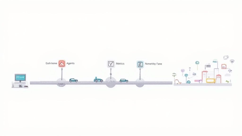 Diagram showing a CI/CD pipeline with automated quality gates