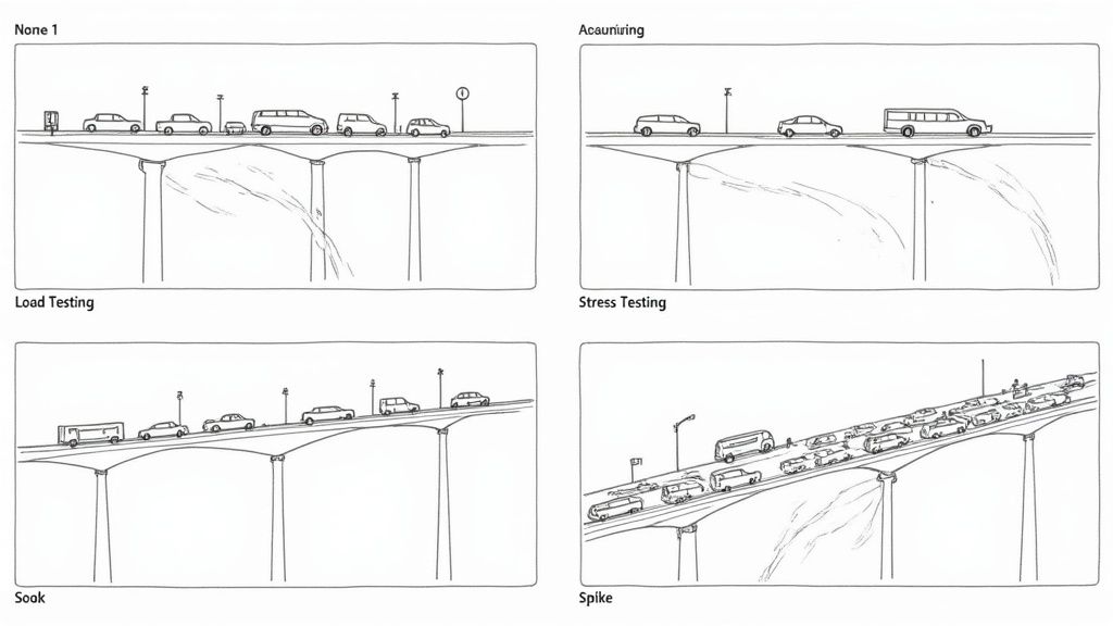 Engineers reviewing web application performance charts on a screen.