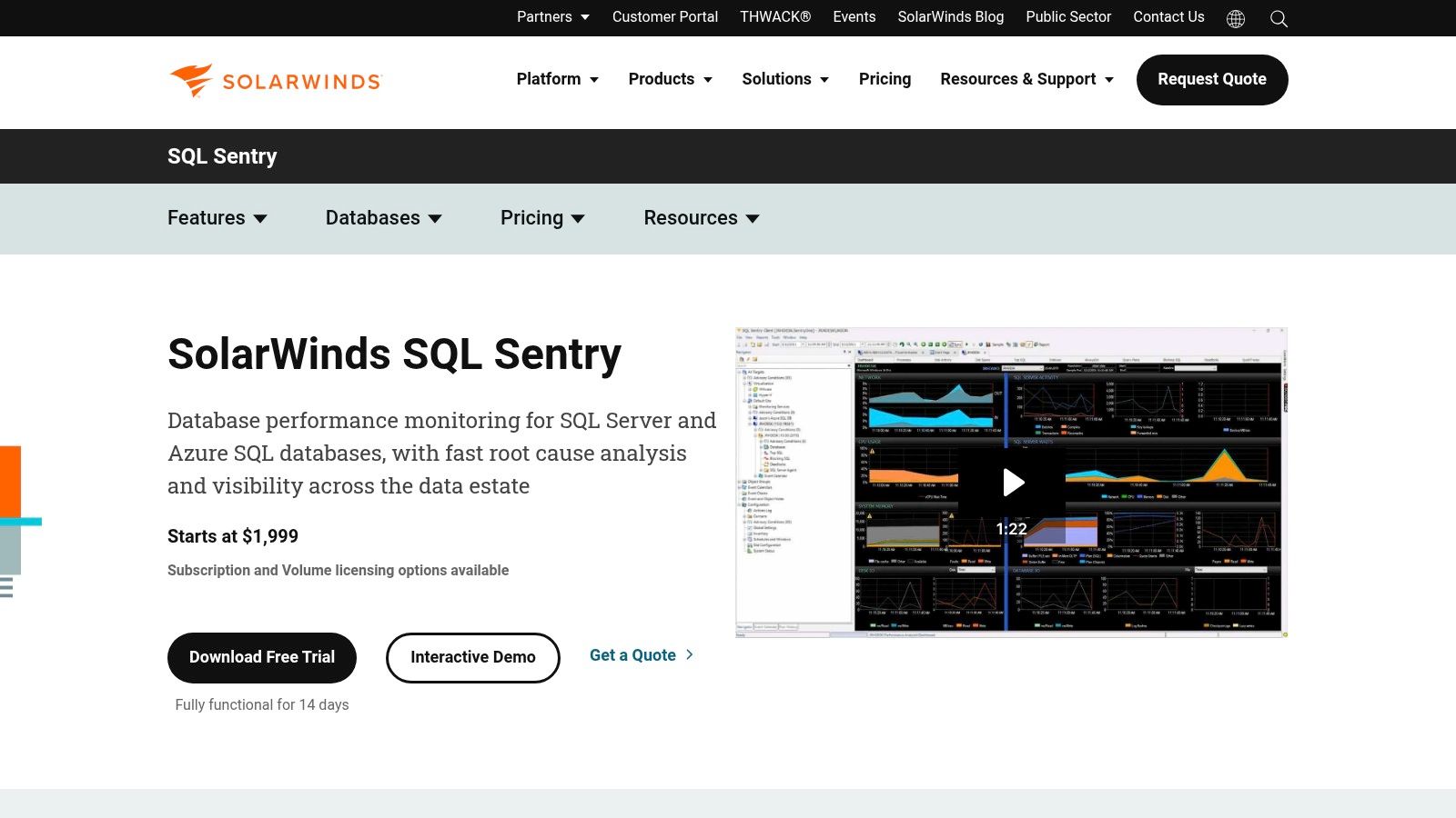 SolarWinds - SQL Sentry (formerly SentryOne)
