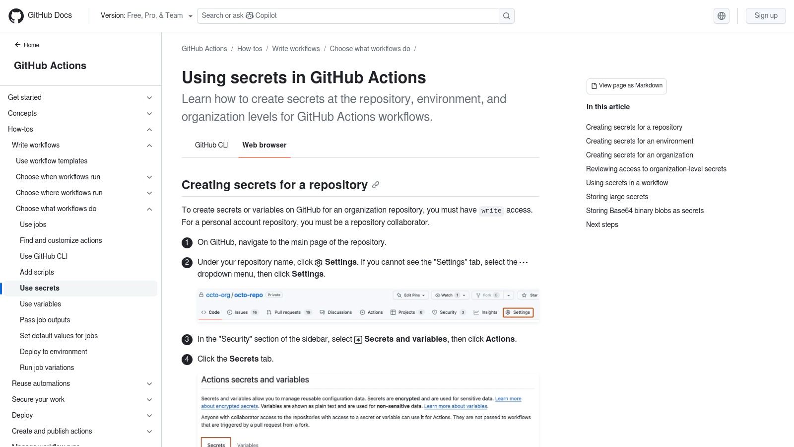 GitHub Actions Secrets