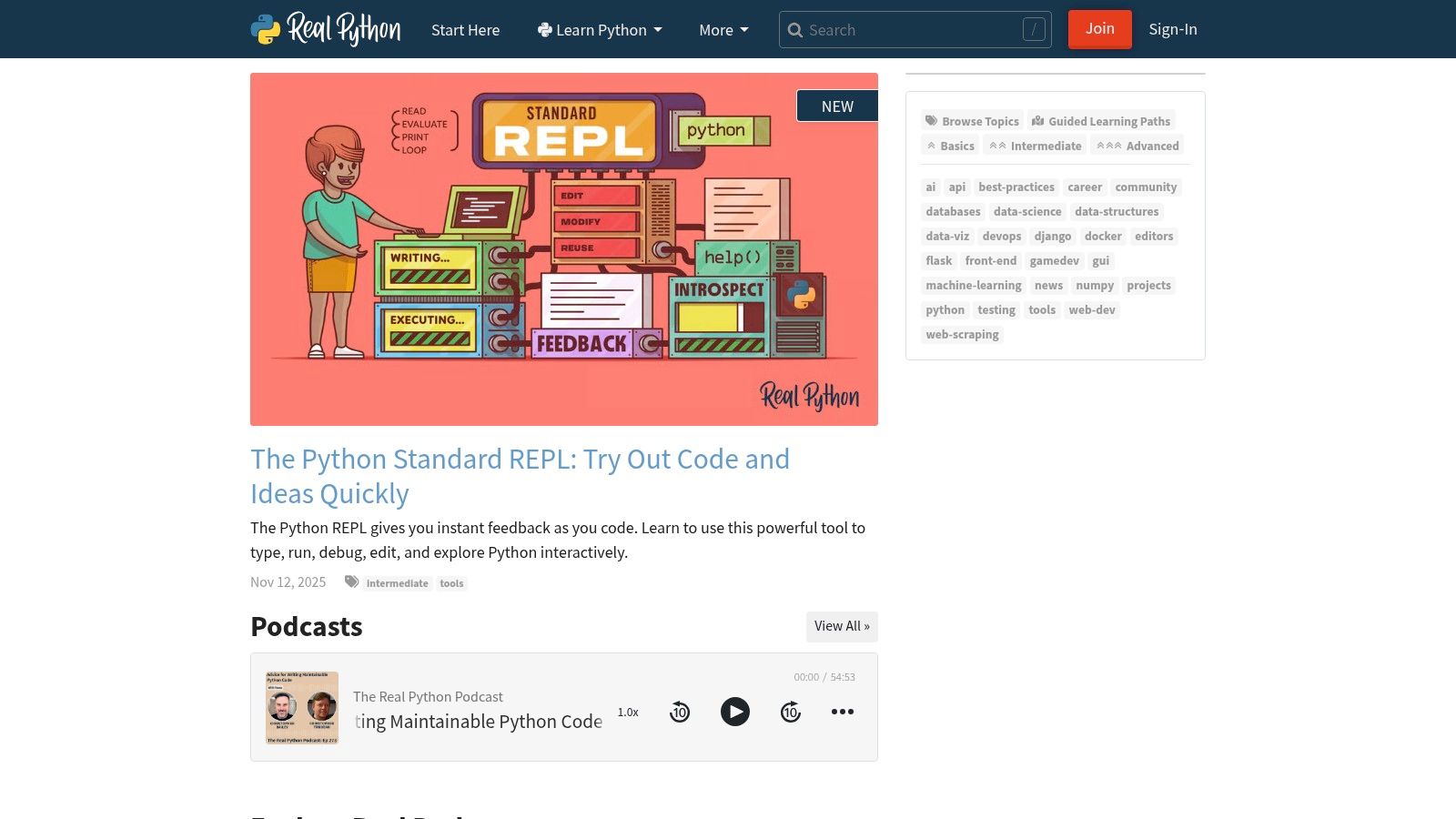 Real Python: A Learning Hub for Framework Mastery