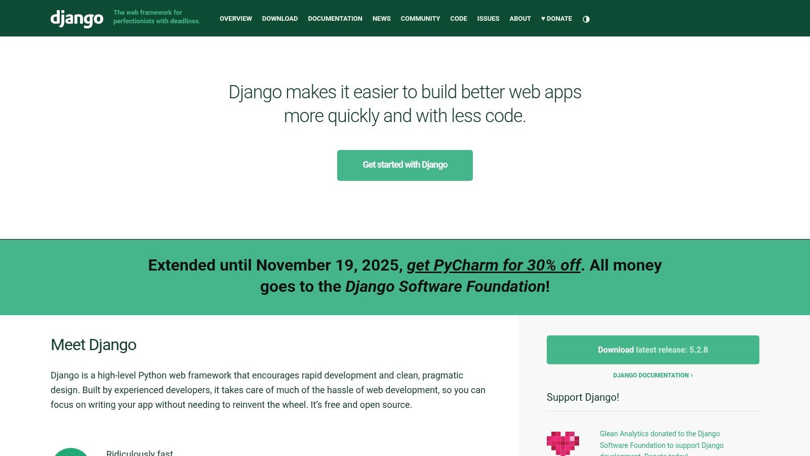 Django: The Web Framework for Perfectionists with Deadlines