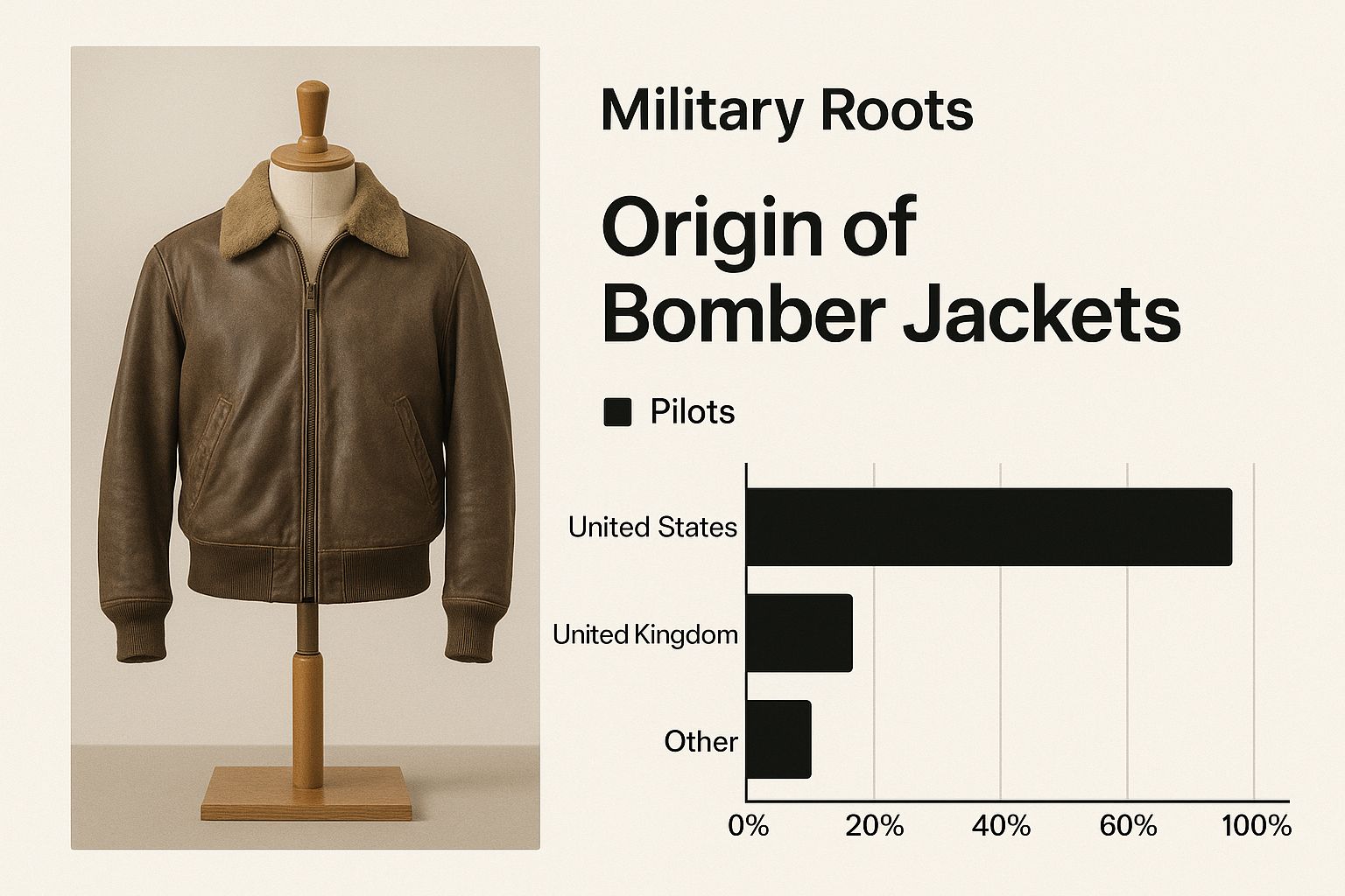 Infographic about black bomber jacket