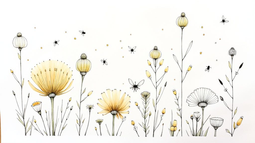 Pollinator-Focused Native Flower Garden