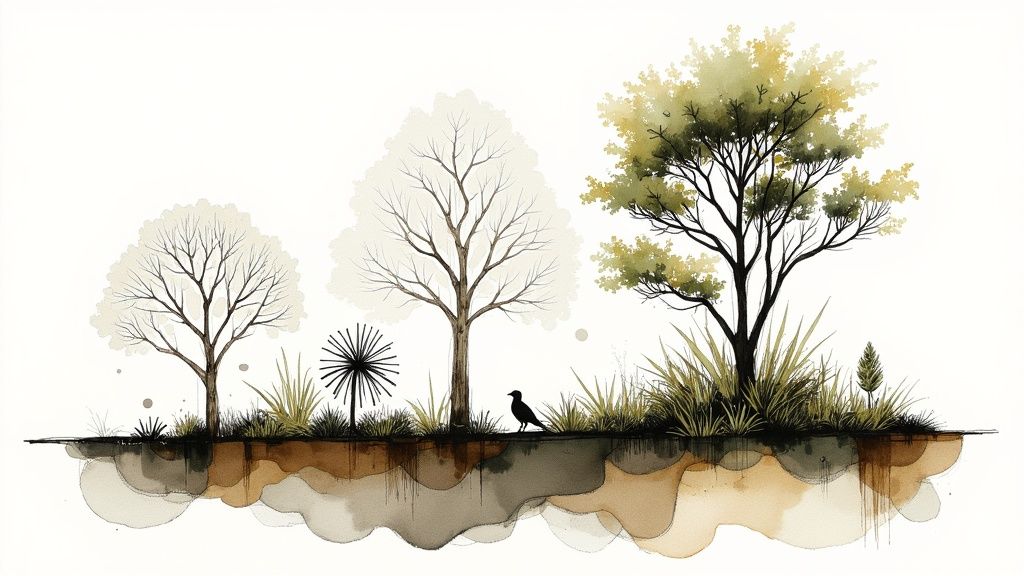 Native New Zealand Bush Garden