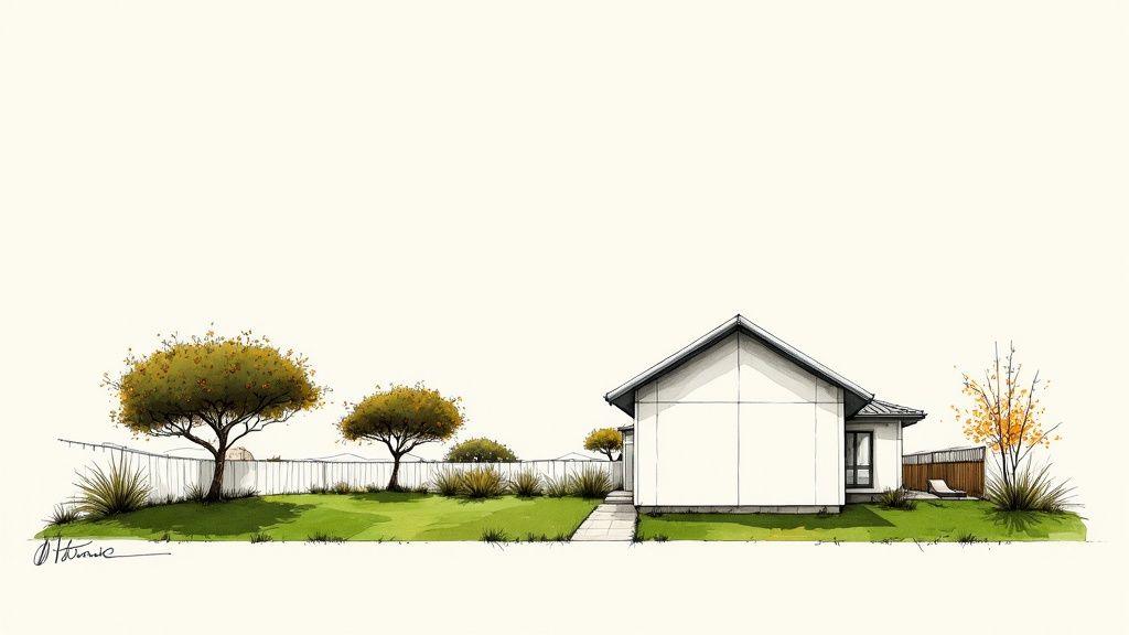 Lush garden path with diverse plants and stone steps