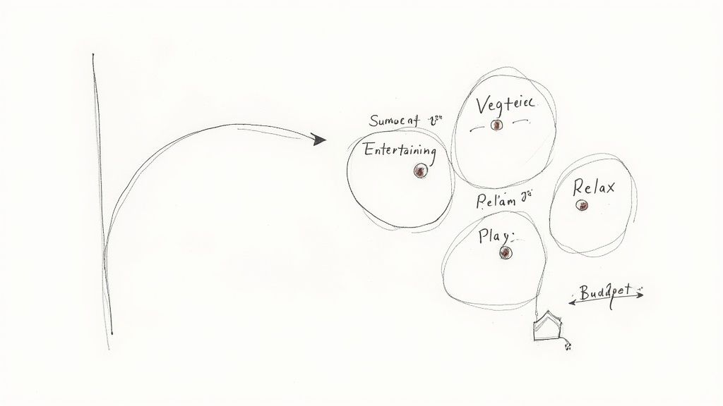 A beautifully landscaped garden with a stone pathway, lush green lawn, and vibrant flower beds.