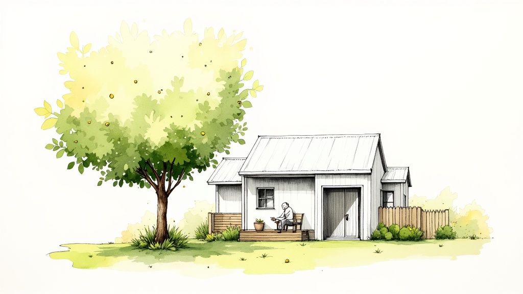 A bowl of freshly picked green guavas, some sliced to show their pink interior, sitting on a wooden surface.