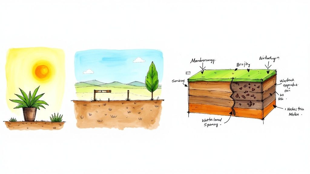 Moringa tree thriving in well-drained soil