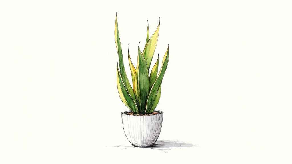 Snake Plant (Sansevieria trifasciata)