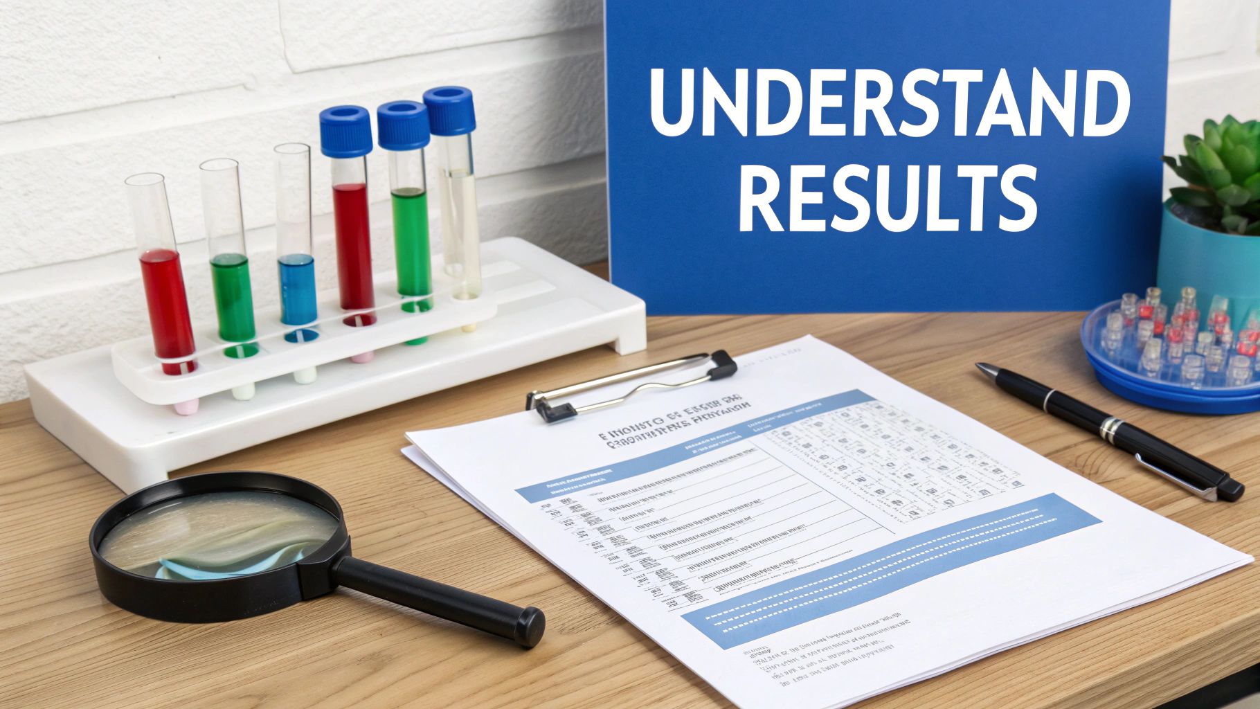 A lab technician examining a petri dish with a mold colonies under a microscope.