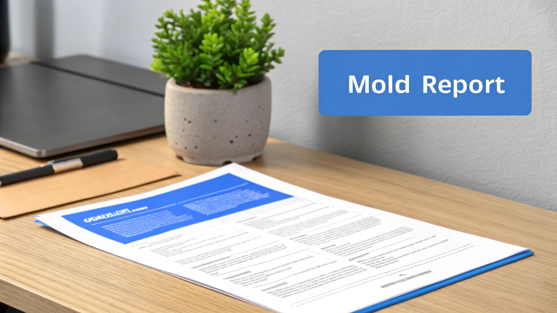 A professional mold inspector examining a surface for potential mold growth.
