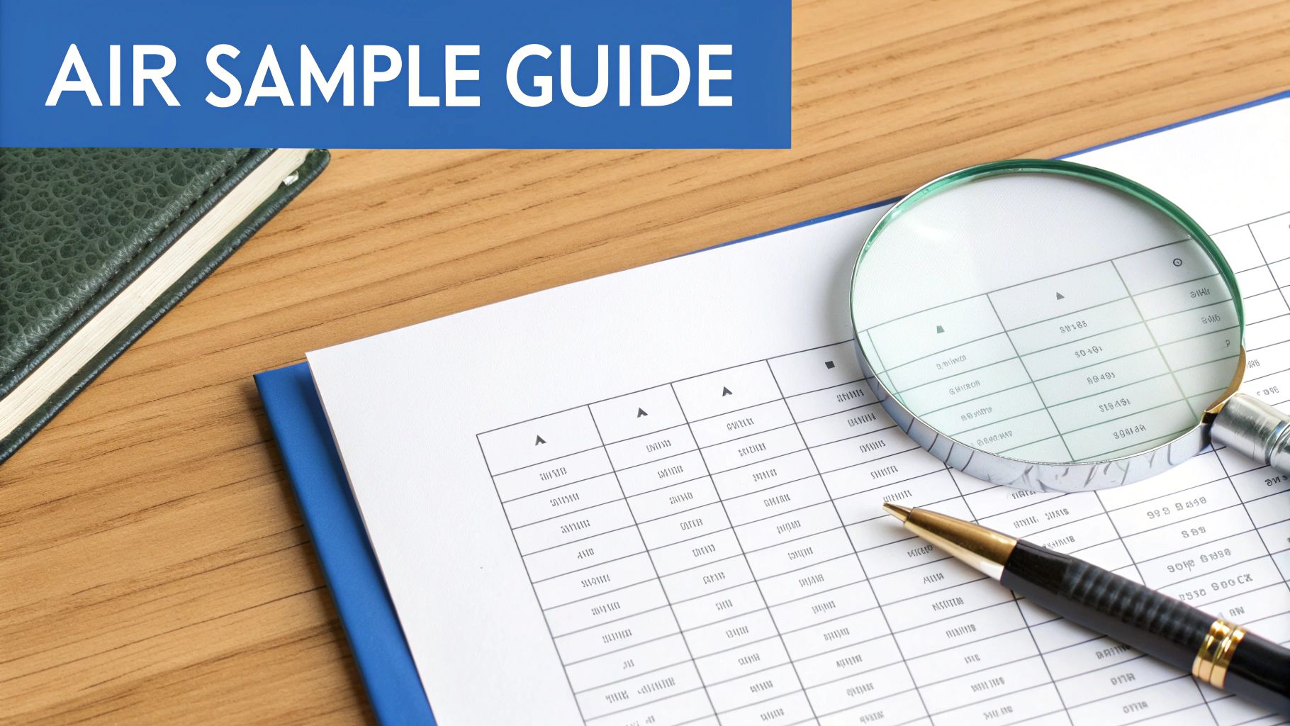 A clear, easy-to-read example of a mold air sample report.