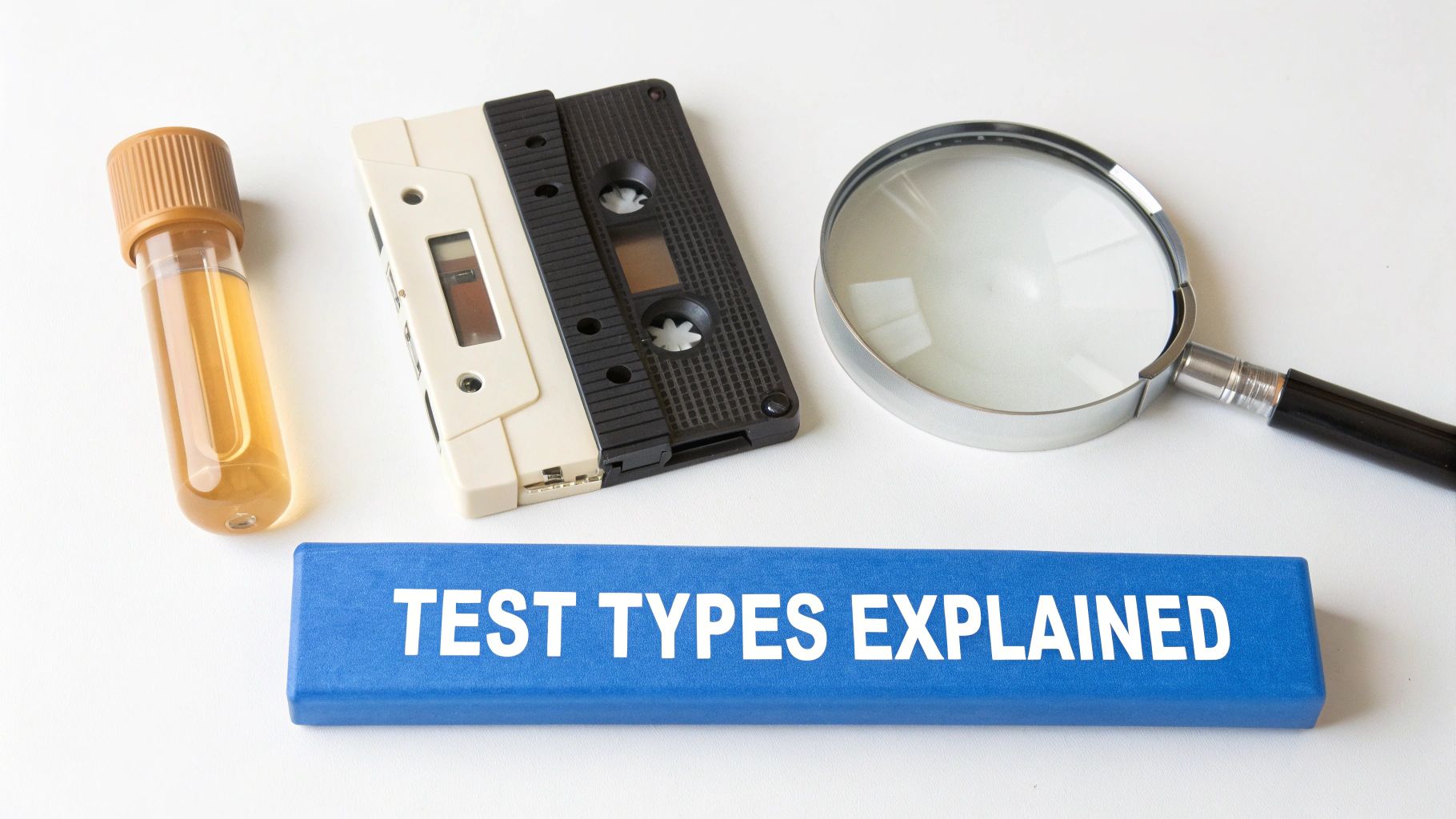 A close-up of a DIY mold test kit being used, with a person swabbing a surface.