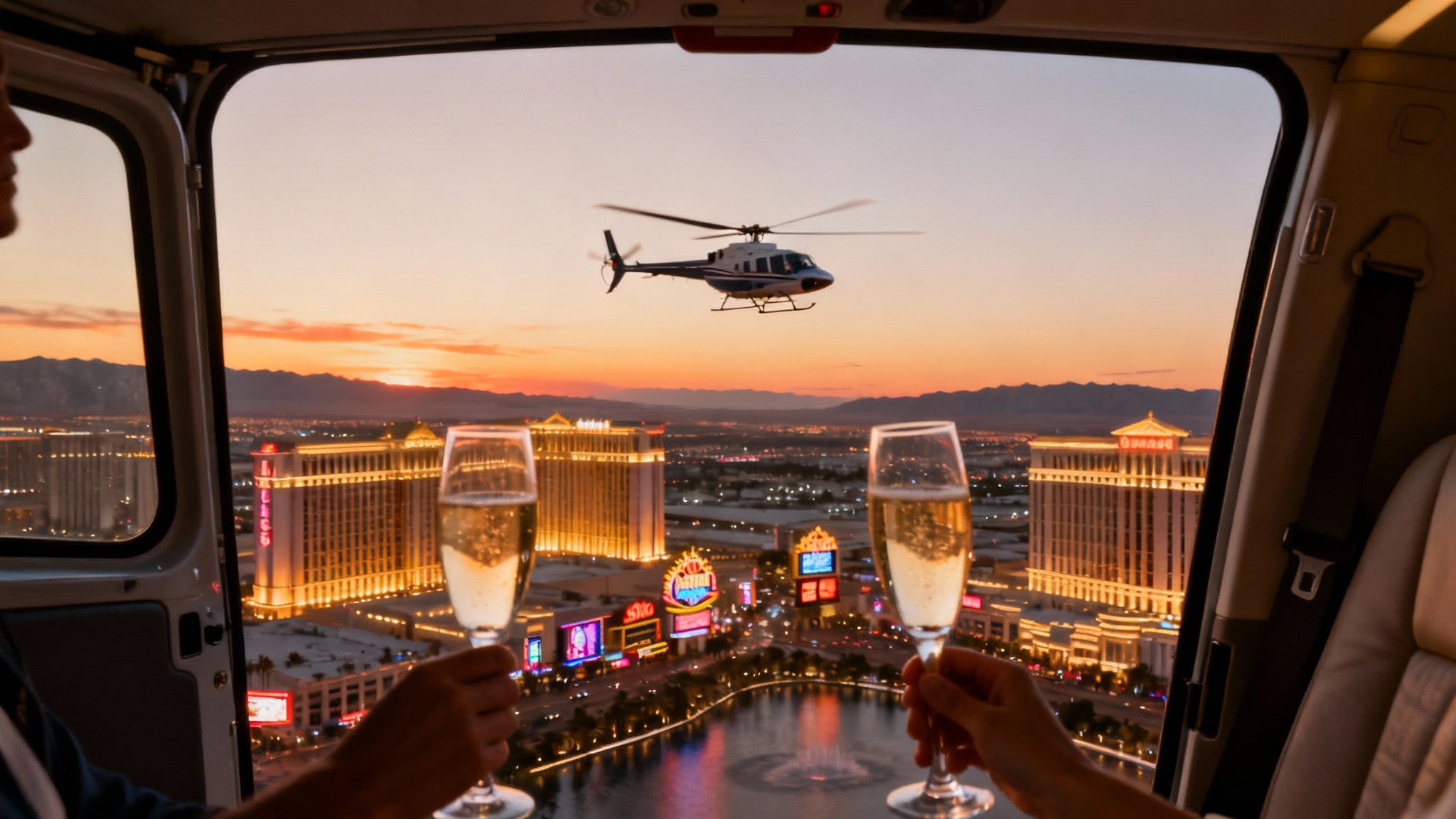 Helicopter Tour Over the Strip and Grand Canyon