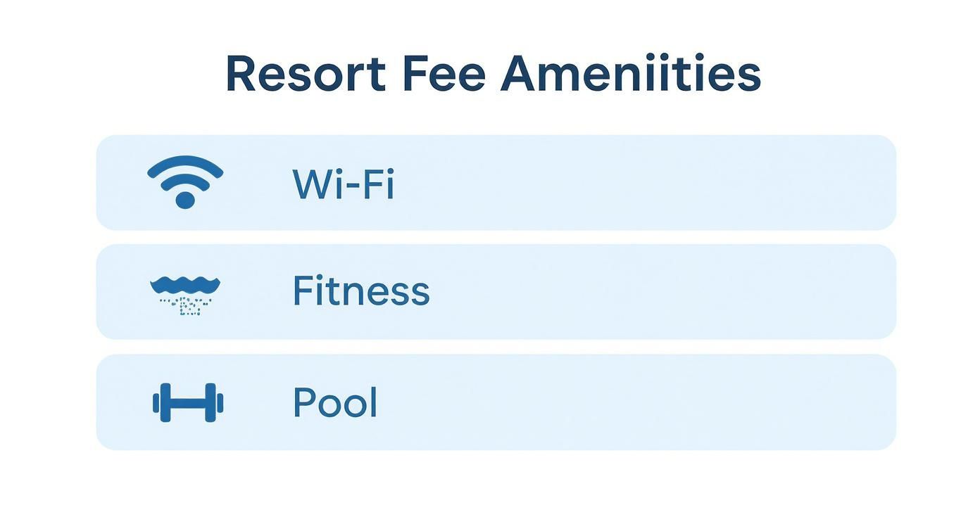 Infographic about what are resort fees in vegas