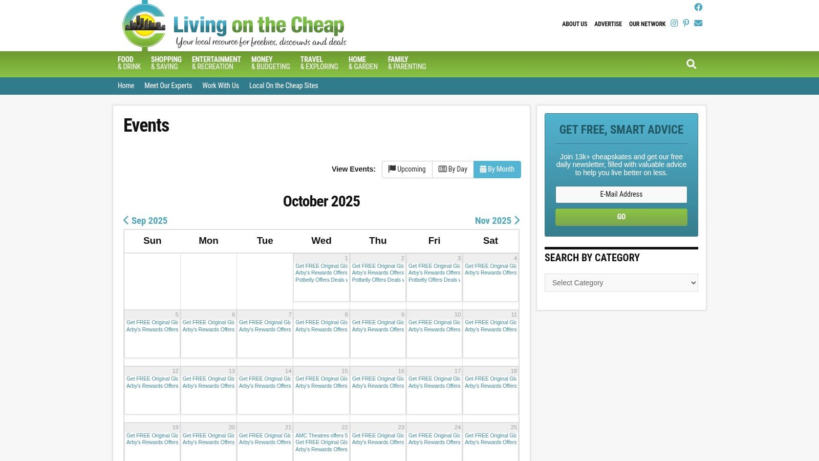 Vegas Living on the Cheap – Free & Cheap Events Calendar