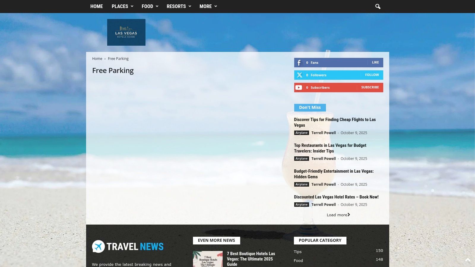 A guide to finding free parking at Las Vegas hotels, a valuable resource for travelers.