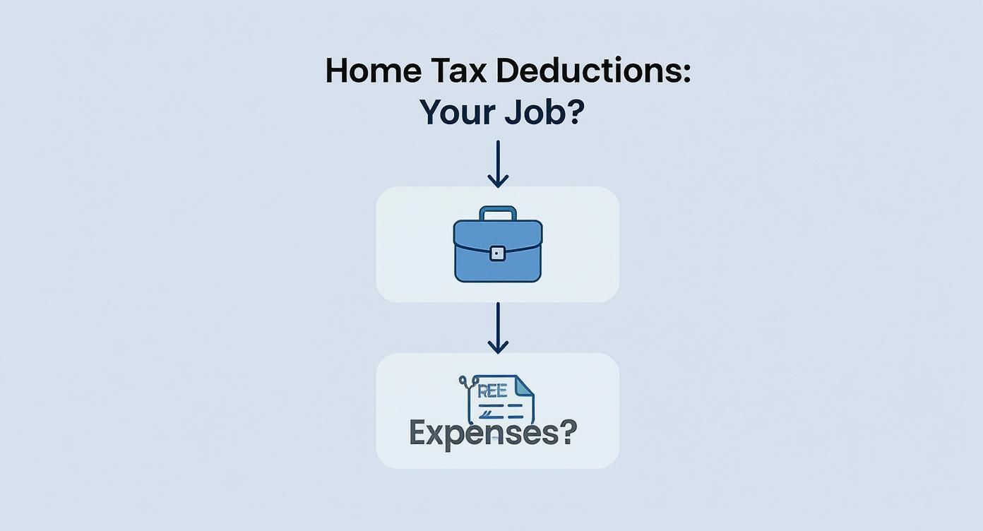 Infographic about tax deductions for working from home