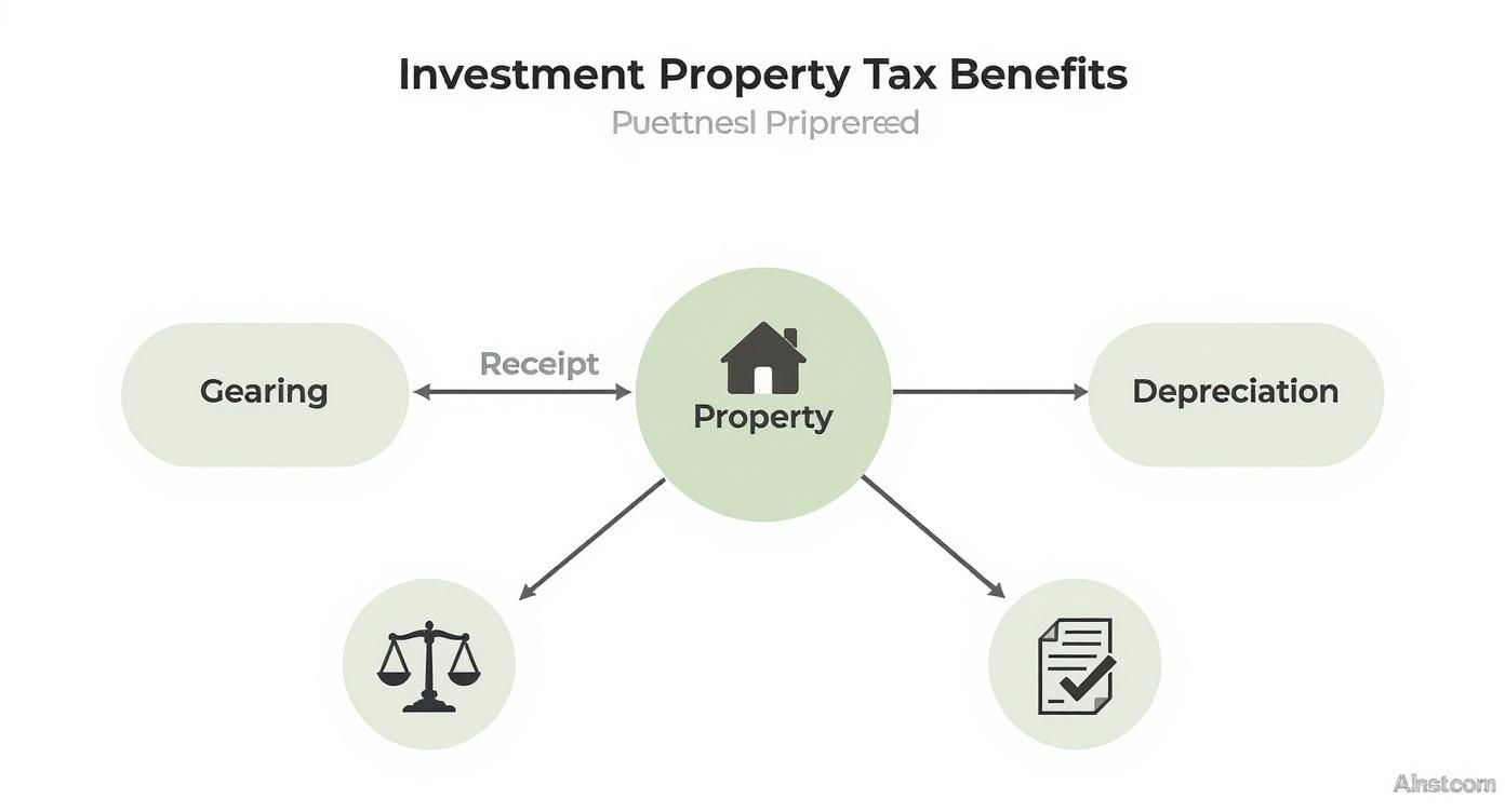 Infographic about investment property tax benefits