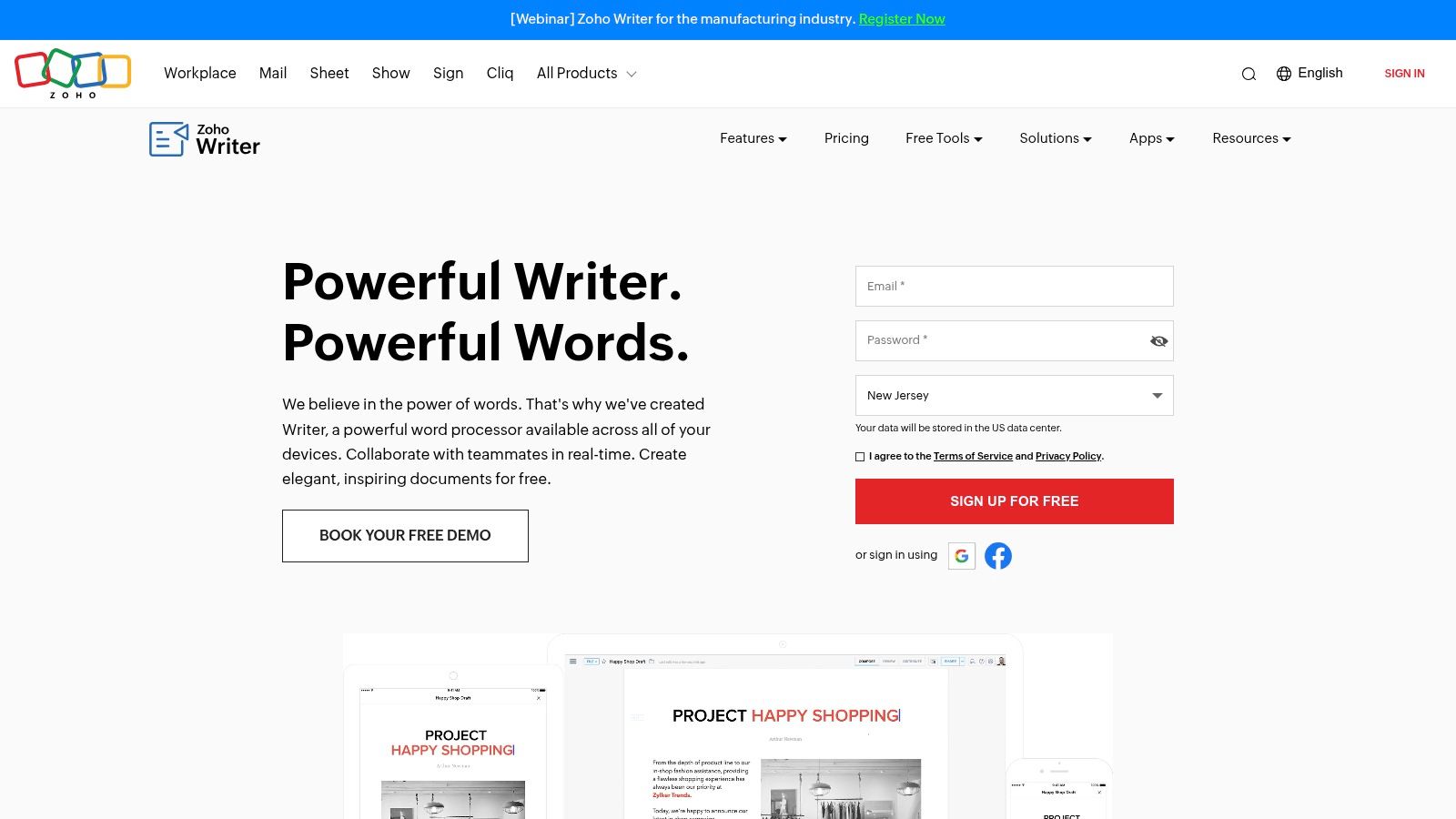 Zoho Writer