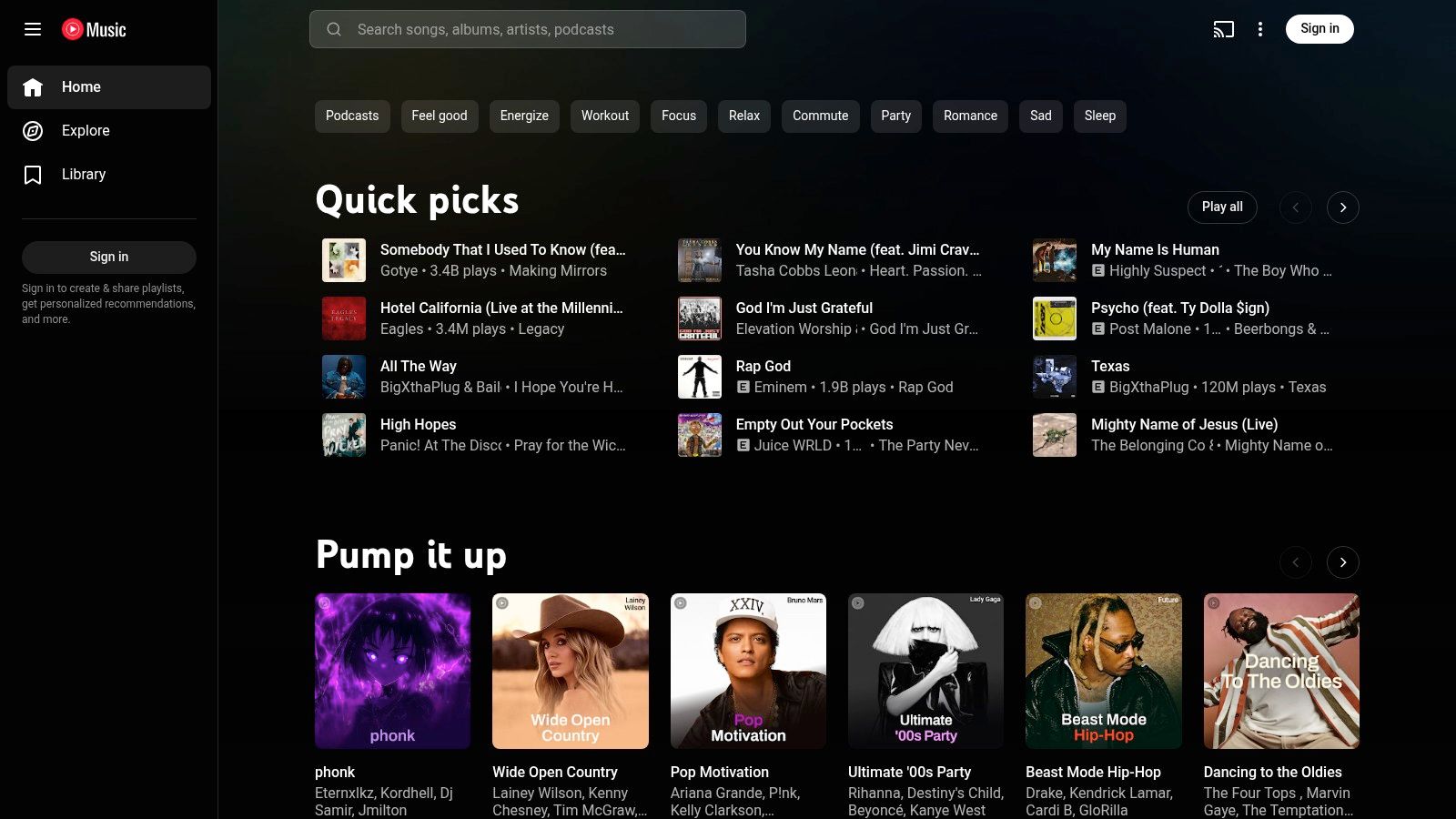 YouTube Music (Podcasts)