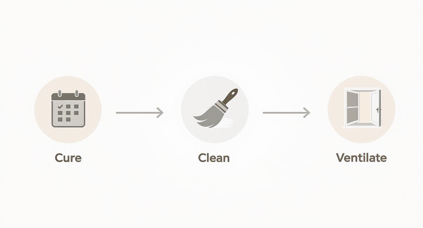 Infographic about how to seal acrylic paint on canvas