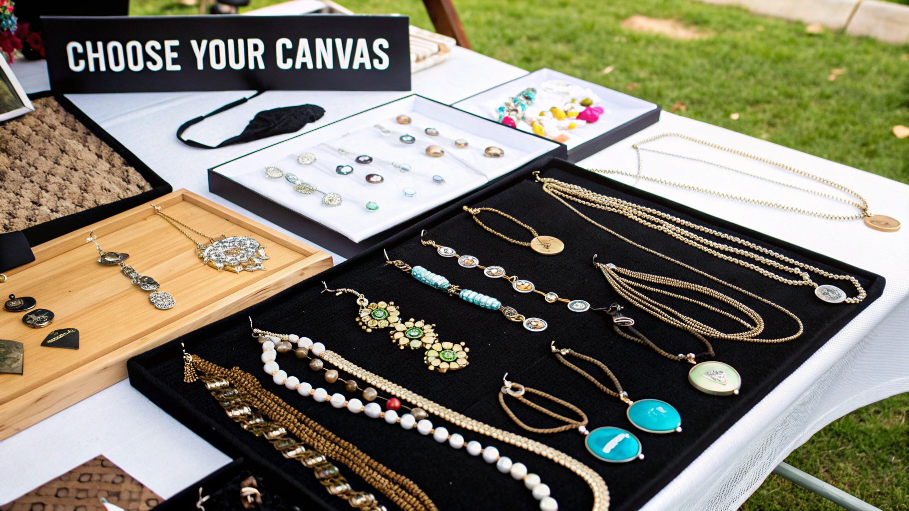 A person's hand holding a silver pendant with an engraved family photo, showing the detail and shine of the metal.